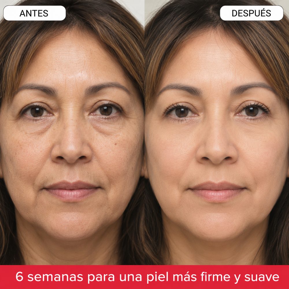 Antes y después: rostro más descansado